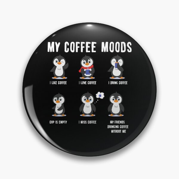 Item preview, Coffee Moods Morning Grumpy Gift Funny Penguin designed and sold by Lenny Stahl.
