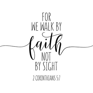 Walk By Faith Sticker - 2 Corinthians 5:7 — Scripture Type