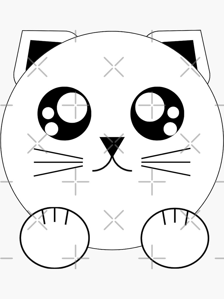 Cute Anime Cat Sticker For Sale By Highscale Redbubble 