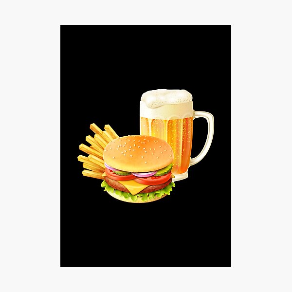 Item preview, Fast Food Heaven of Burger, Fries And Beer designed and sold by Alicia Chee.