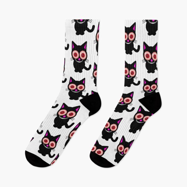 Item preview, Spooky Cat with Red Eyes - Creepy Halloween Designs for T-shirts and other accessories designed and sold by Ridiculam Toga.