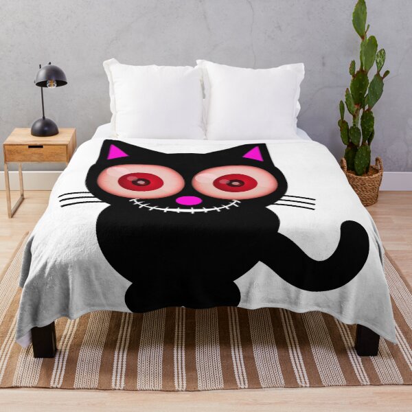 Item preview, Spooky Cat with Red Eyes - Creepy Halloween Designs for T-shirts and other accessories designed and sold by Ridiculam Toga.