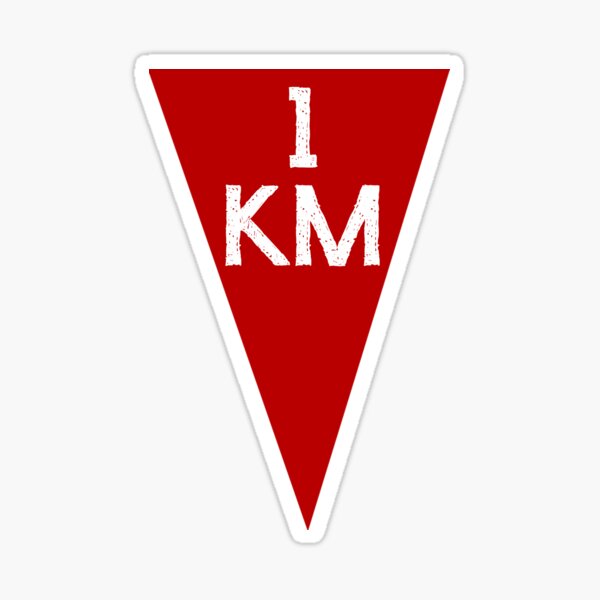 1 km finish Sticker