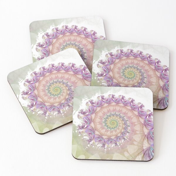Item preview, Watercolor Fibonacci Spiral designed and sold by Kelly Dietrich Mandala & Fractal Art.
