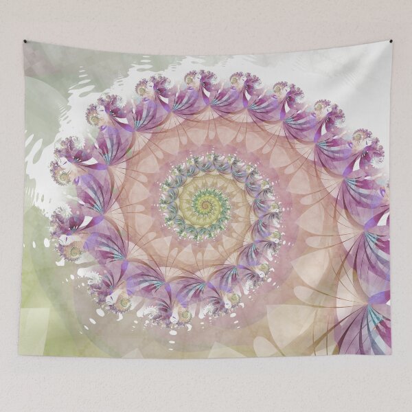 Item preview, Watercolor Fibonacci Spiral designed and sold by Kelly Dietrich Mandala & Fractal Art.
