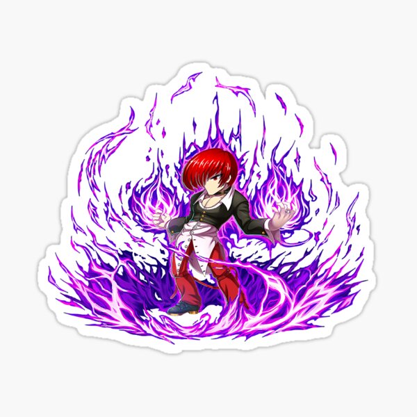 IORI YAGAMI Sticker for Sale by d0gswithknives