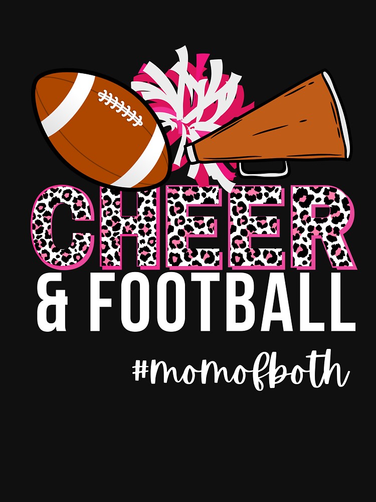 Glitter Football & Cheer Mom Shirt, Football and Cheer Shirts