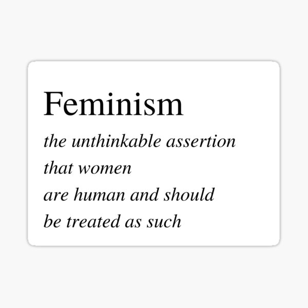 "feminism definition" Sticker for Sale by Laragon11 Redbubble