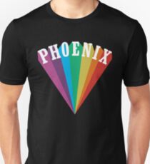 Phoenix Rainbow Black Unisex T-Shirt