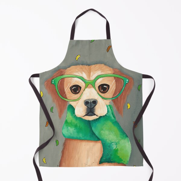 Item preview, Dog In Scarf and Glasses designed and sold by KilkennyCat Art.