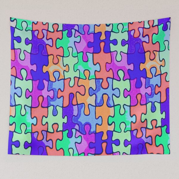 Item preview, Puzzle Piece Galore designed and sold by TotallyRetroArt.