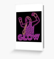 Glow Wrestling Greeting Card