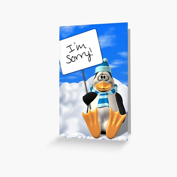 I'm Sorry Penguin Card Greeting Card