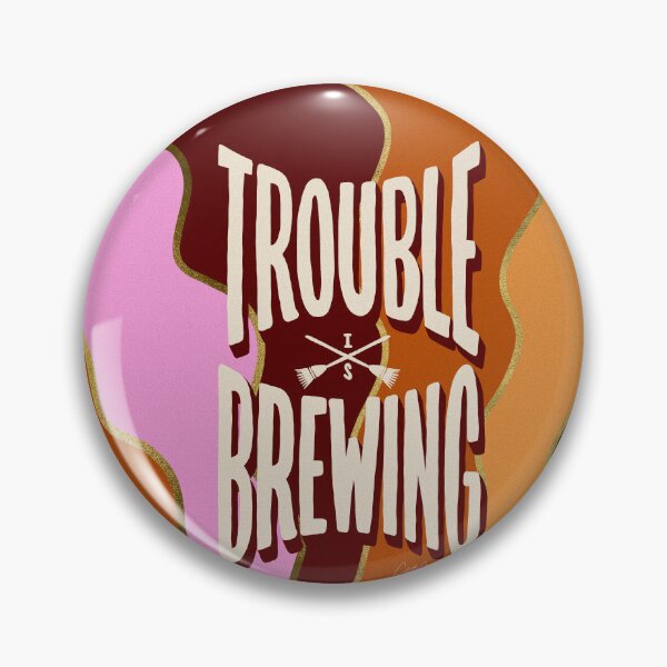Item preview, Trouble is Brewing – Blush & Burgundy designed and sold by Cat Coquillette.
