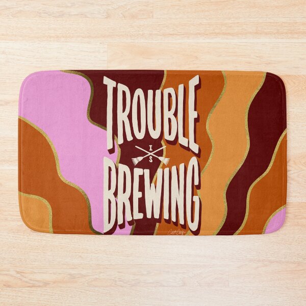 Item preview, Trouble is Brewing – Blush & Burgundy designed and sold by Cat Coquillette.