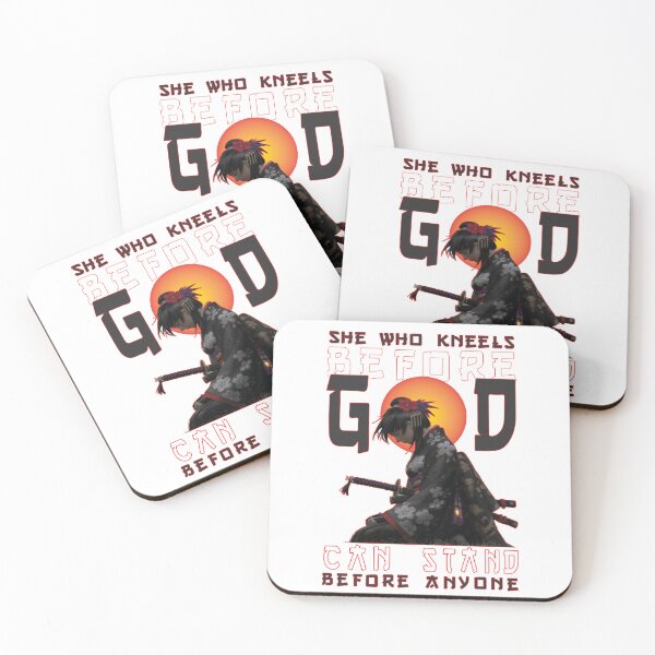 Item preview, She who kneels before God Japanese female samurai| Christian Quotes| Scripture designed and sold by JB-squared Design.