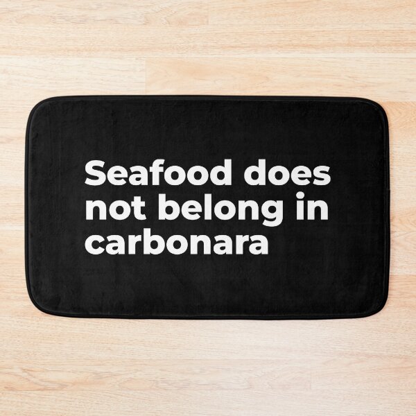 Item preview, Seafood does not belong in carbonara - WHITE designed and sold by emdesign10.