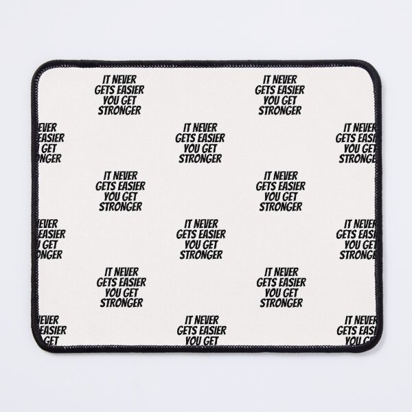 Item preview, It Never Gets Easier You Get Stronger, gym quotes designed and sold by Sharon111.