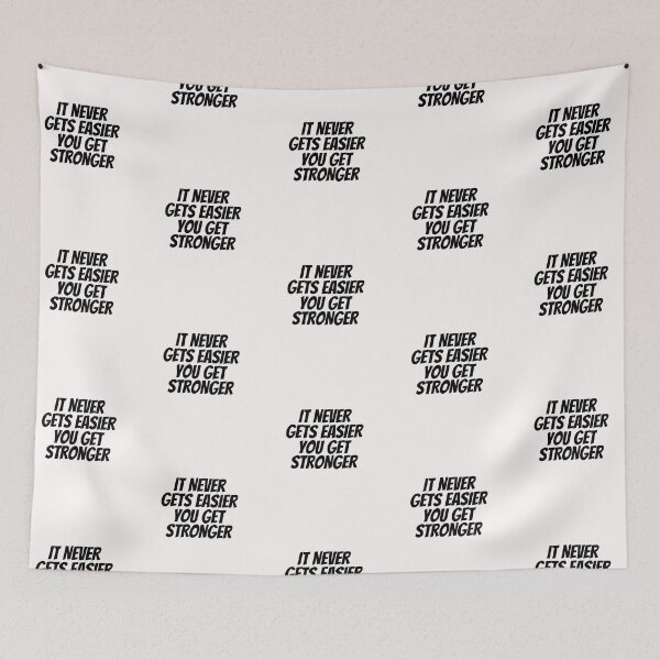 Item preview,   It Never Gets Easier You Get Stronger, gym quotes designed and sold by Sharon111.