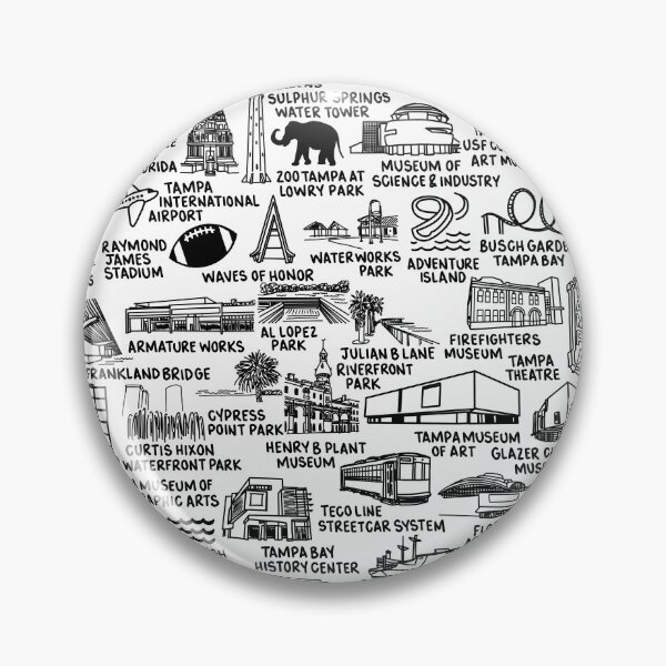 Item preview, Tampa Map Art designed and sold by fiberandgloss.