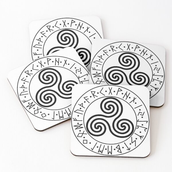 Item preview, Triskell Futhark Circle black designed and sold by AgeOfHeroes.