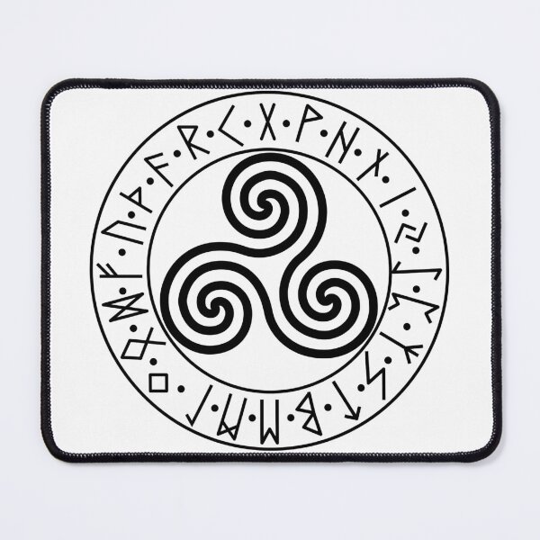 Item preview, Triskell Futhark Circle black designed and sold by AgeOfHeroes.
