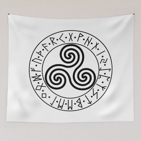 Item preview, Triskell Futhark Circle black designed and sold by AgeOfHeroes.