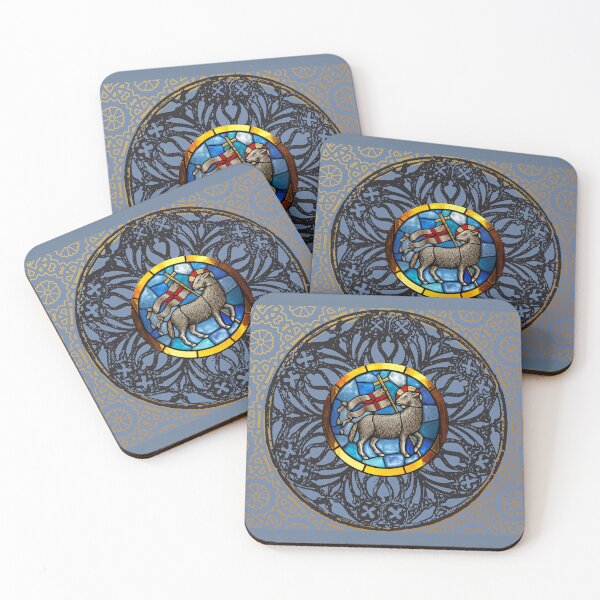 Item preview, Christ the Sacrificial Lamb - Prophet Priest King (Blue) designed and sold by NonPCTruths.