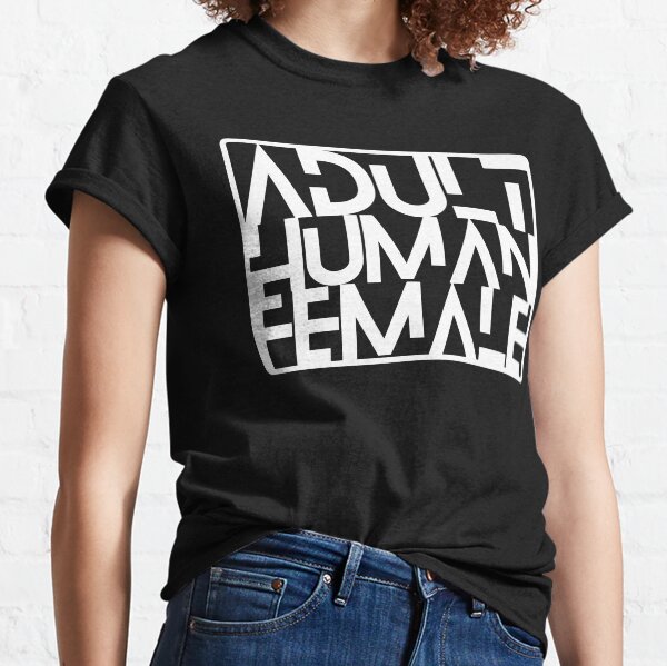 Adult Human Female Modern Futuristic Design / White Version Classic T-Shirt