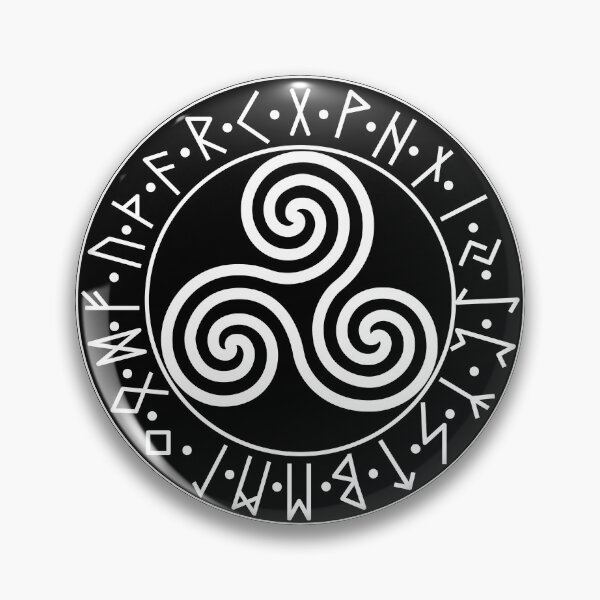 Item preview, Triskell Futhark Circle white designed and sold by AgeOfHeroes.