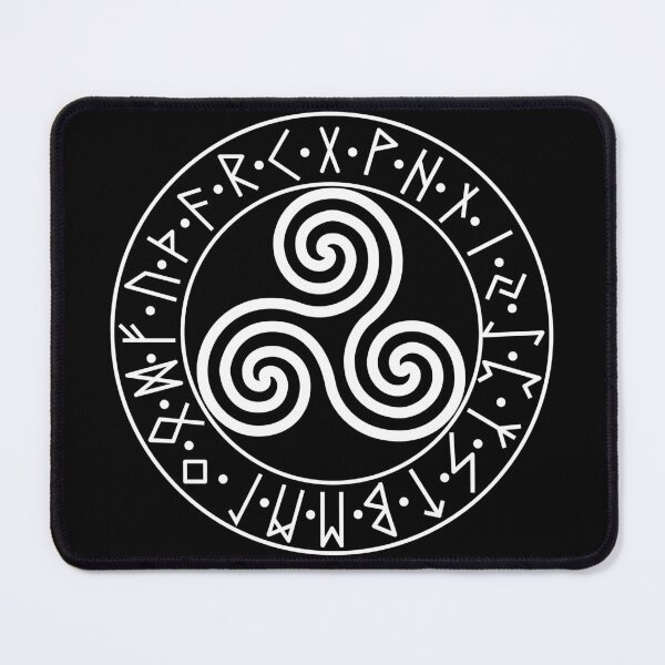 Item preview, Triskell Futhark Circle white designed and sold by AgeOfHeroes.
