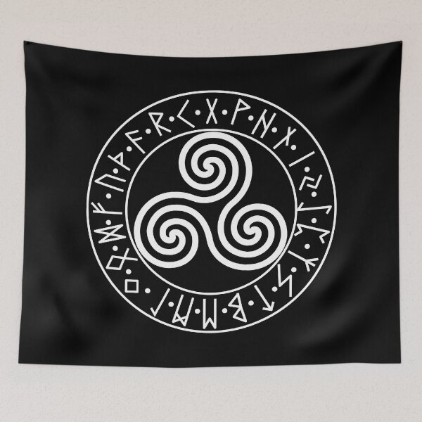 Item preview, Triskell Futhark Circle white designed and sold by AgeOfHeroes.