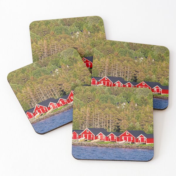 Item preview, Red Boathouses in Norway designed and sold by Martyn R Arnold Fine Art Nature & Landscape Photography.