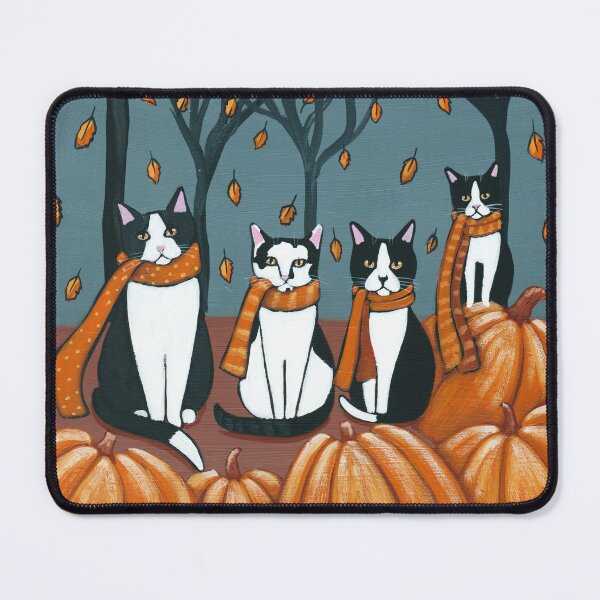 Item preview, An Autumn Day With Tuxedos designed and sold by KilkennyCat Art.