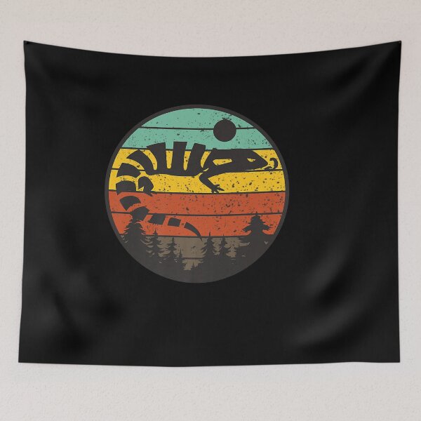 Item preview, RETRO SUNSET BLUE TONGUE SKINK LIZARD VINTAGE DESIGN designed and sold by sobriowslen.