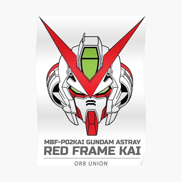 Gundam Astray Red Frame Kai Gundam Seed Poster By Gtsbubble Redbubble