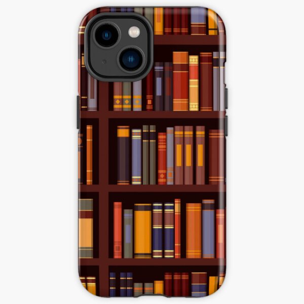 vintage bookshelf Bookworm Antique book library iPhone Tough Case