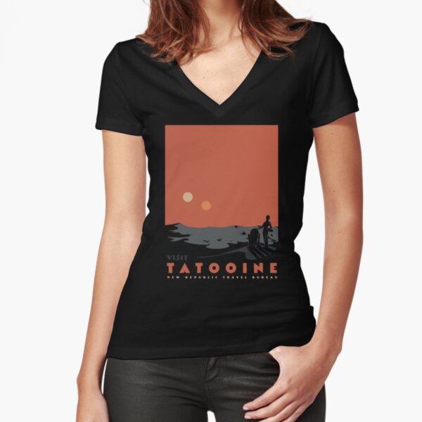 Visit Tatooine Fitted V-Neck T-Shirt