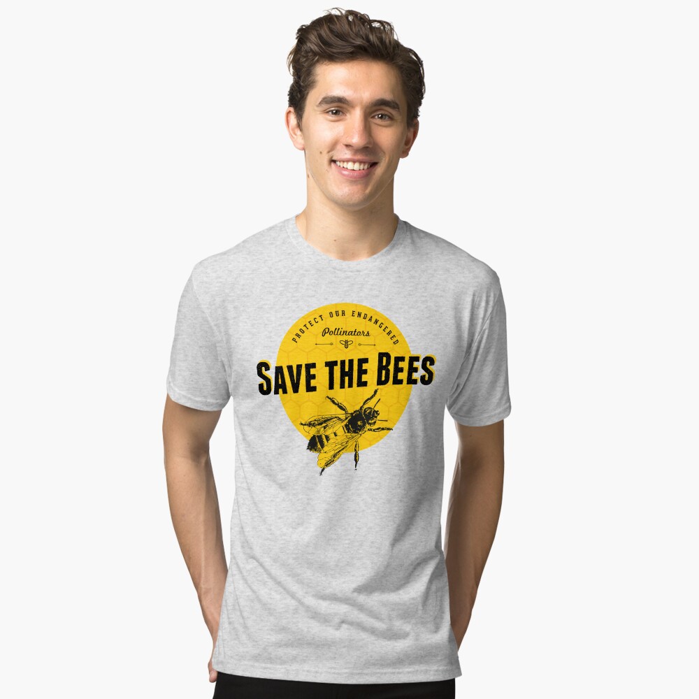 Save The Bees T-Shirt - Save Our Endangered Pollinators Tee
