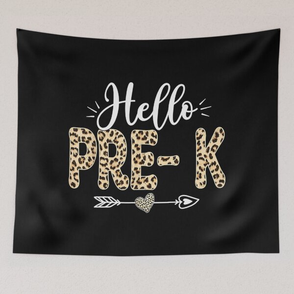 Item preview, Hello Pre-K Leopard Back To School Teacher Student designed and sold by flimsyarmament9.