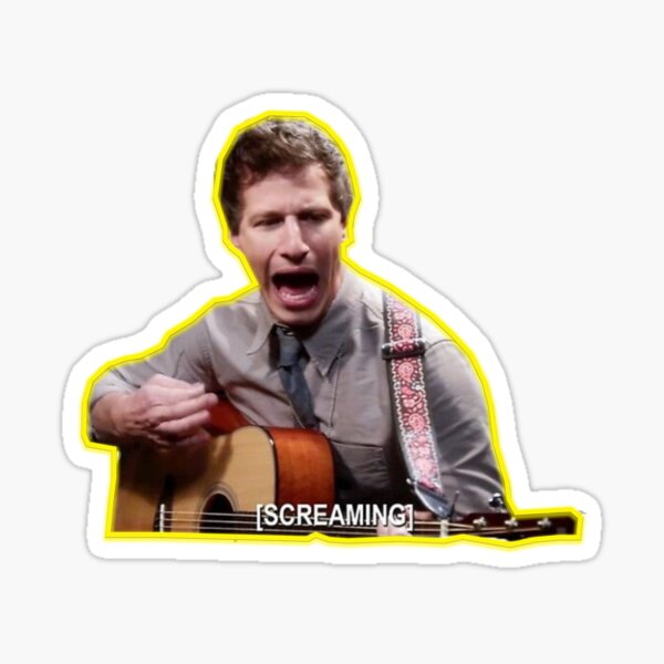 "jake Peralta Screaming" Sticker For Sale By Houdadesign98 | Redbubble