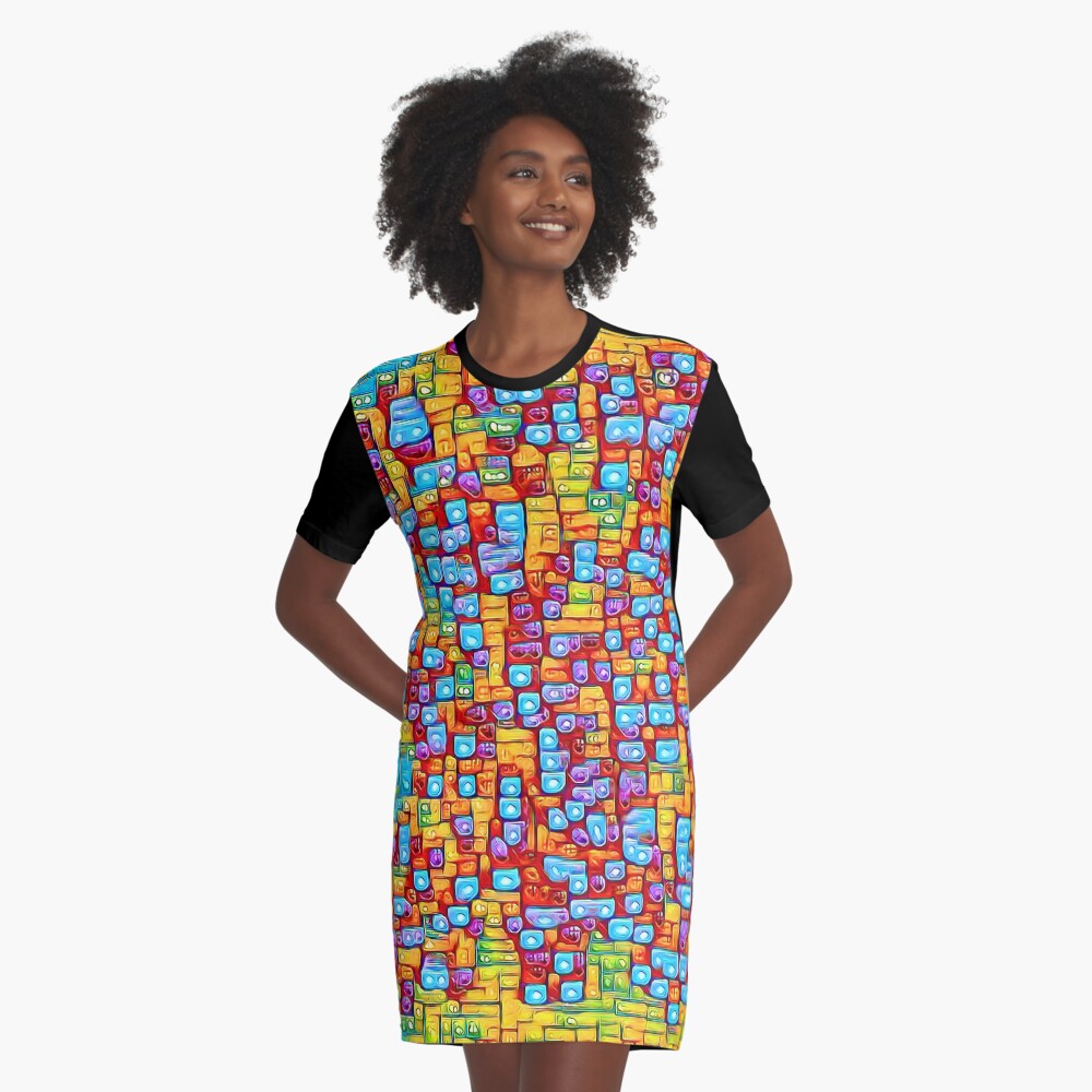 SkyBlue 22% Graphic T-Shirt Dress