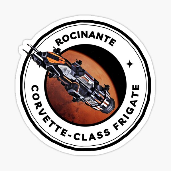 Aperçu de l'œuvre Rocinante - Frégate de classe Corvette - Noir - Sci-Fi créée et vendue par Fenay Designs.