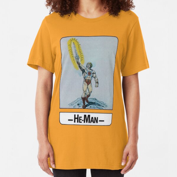 He-Man - He-Man - Trading Card Design Slim Fit T-Shirt