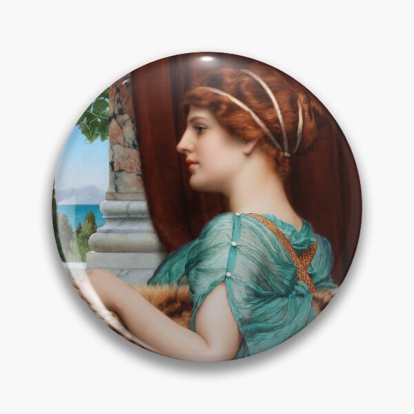 Item preview, A Pompeian Lady by John William Godward Remastered Xzendor7 Classical Art Old Masters Reproductions designed and sold by Xzendor7 Digital Art Creations.