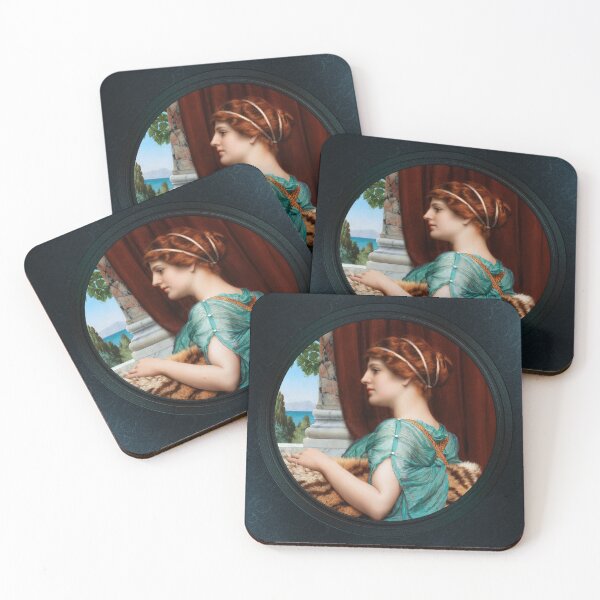 Item preview, A Pompeian Lady by John William Godward Remastered Xzendor7 Classical Art Old Masters Reproductions designed and sold by Xzendor7 Digital Art Creations.