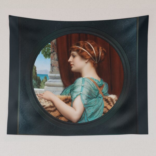 Item preview, A Pompeian Lady by John William Godward Remastered Xzendor7 Classical Art Old Masters Reproductions designed and sold by Xzendor7 Digital Art Creations.