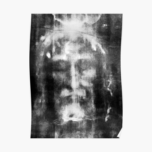 Shroud of Turin. Turin Shroud. Christianity, Christian, Icon, Bible, Biblical, Resurrection. Poster