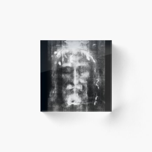 Shroud of Turin. Turin Shroud. Christianity, Christian, Icon, Bible, Biblical, Resurrection. Acrylic Block