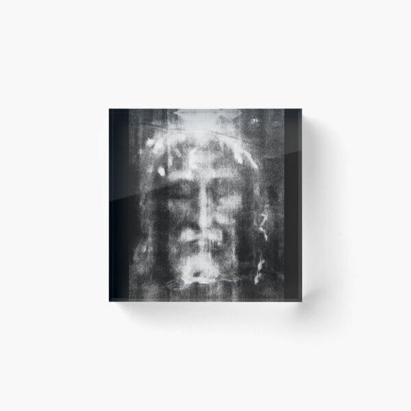 Shroud of Turin. Turin Shroud. Christianity, Christian, Icon, Bible, Biblical, Resurrection. Acrylic Block